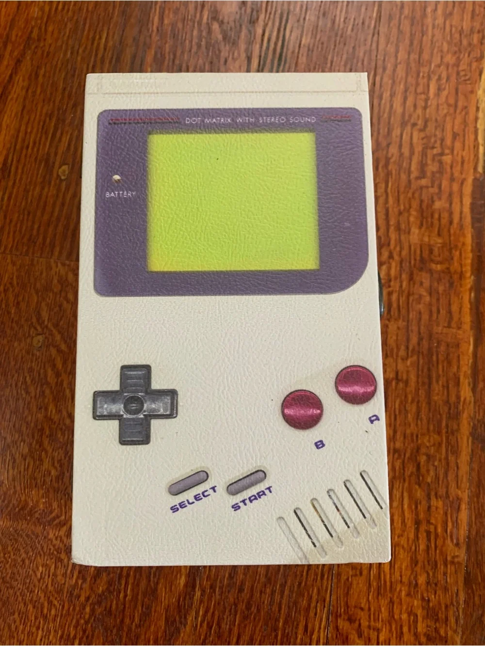 Nintendo Game Boy Style Handheld storage box - White with Purple Accent